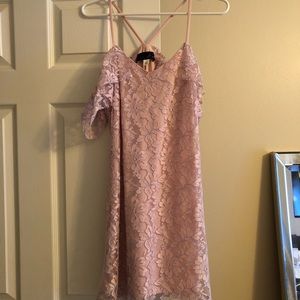Francescas pink and blue floral lace dress size S
